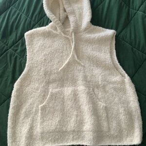 Cozy Sleeveless Hooded Wool Vest